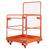 VEVOR Forklift Safety Cage, 36.2 x 41.1 Inch, Forklift Man Basket with 4 Wheels, 1200 lbs Capacity, Heavy Duty Work Platform Collapsible Lift Basket, Safety Harness, for Aerial Work Lifting Loader