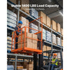 VEVOR Forklift Safety Cage, 48.2 x 45.2 Inch, Heavy Duty Forklift Man Basket, 1400 lbs Capacity Collapsible Work Platform Lift Basket with Safety Harness & Lock, for Most Aerial Jobs Lifting Loader