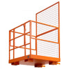 VEVOR Forklift Safety Cage, 48.2 x 45.2 Inch, Heavy Duty Forklift Man Basket, 1400 lbs Capacity Collapsible Work Platform Lift Basket with Safety Harness & Lock, for Most Aerial Jobs Lifting Loader