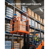 VEVOR Forklift Safety Cage, 48.2 x 45.2 Inch, Heavy Duty Forklift Man Basket, 1400 lbs Capacity Work Platform Lift Basket with Safety Harness, Lock, Wheels, Drain Hole, for Aerial Work Lifting Loader
