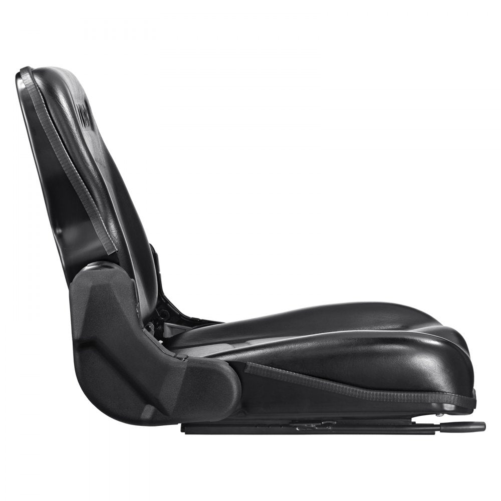 VEVOR Universal Forklift Seat, Fold Down Tractor Seat with Adjustable Angle Back and Micro Switch, 6.3-13.4 inch Extended Slot Comfortable Forklift Seat for Tractor Loader Excavator