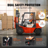 VEVOR Universal Forklift Seat, Fold Down Tractor Seat with Adjustable Angle Back, Micro Switch, Seatbelt and Armrests, 6.3-13.4 inch Slot Tractor Seat for Tractor Loader Excavator