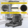 VEVOR Universal Forklift Seat Black PVC Tractor Seat, 6\"/150MM Adjustable Mower Seat Foldable Seat Including Armrests, Seat Belt, Seat Switch, Skid Steer Seat Fit Forklift, Tractor, Skid Loader