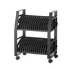 VEVOR Laptop Charging Cart, 32 Devices Mobile Open Charging Station with Wheels, for Tablet and Laptop Up to 15.6 in Screen Size, Easy Access Slots, Surge Control, for Office, Classroom, Library
