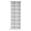 VEVOR Media Storage Cabinet, 8-Tier DVD Shelf Organizer, 22.01 x 8.74 x 50.98 in Multimedia Storage Organizer for CDs, DVDs, Books & Games, CD Shelf for Living Room, Home Office, Recording Room, White