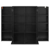 VEVOR Media Storage Cabinet, 4-Tier DVD Shelf Organizer, 24.02 x 14.49 x 33.31 in Multimedia Storage Organizer for CDs, DVDs, Books, Games, CD Shelf for Living Room, Home Office, Recording Room, Black