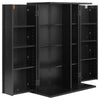 VEVOR Media Storage Cabinet, 4-Tier DVD Shelf Organizer, 24.02 x 14.49 x 33.31 in Multimedia Storage Organizer for CDs, DVDs, Books, Games, CD Shelf for Living Room, Home Office, Recording Room, Black