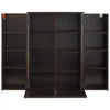 VEVOR Media Storage Cabinet, 4-Tier DVD Shelf Organizer, 24.02 x 14.49 x 33.31 in Multimedia Storage Organizer for CDs, DVDs, Books, Games, CD Shelf for Living Room, Home Office, Recording Room, Brown