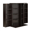 VEVOR Media Storage Cabinet, 4-Tier DVD Shelf Organizer, 24.02 x 14.49 x 33.31 in Multimedia Storage Organizer for CDs, DVDs, Books, Games, CD Shelf for Living Room, Home Office, Recording Room, Brown