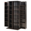VEVOR Media Storage Cabinet, 6-Tier DVD Shelf Organizer, 24.02 x 14.49 x 50 in Multimedia Storage Organizer for CDs, DVDs, Books, Games, CD Shelf for Living Room, Home Office, Recording Room, Brown