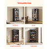 VEVOR Media Storage Cabinet, 7-Tier DVD Shelf Organizer, 27.56 x 11.81 x 55.12 in Multimedia Storage Organizer for CDs, DVDs, Books and Games, CD Shelf for Living Room, Home Office, Recording Room