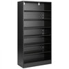 VEVOR Media Storage Cabinet, 7-Tier DVD Shelf Organizer, 27.56 x 11.81 x 55.12 in Multimedia Storage Organizer for CDs, DVDs, Books and Games, CD Shelf for Living Room, Home Office, Recording Room