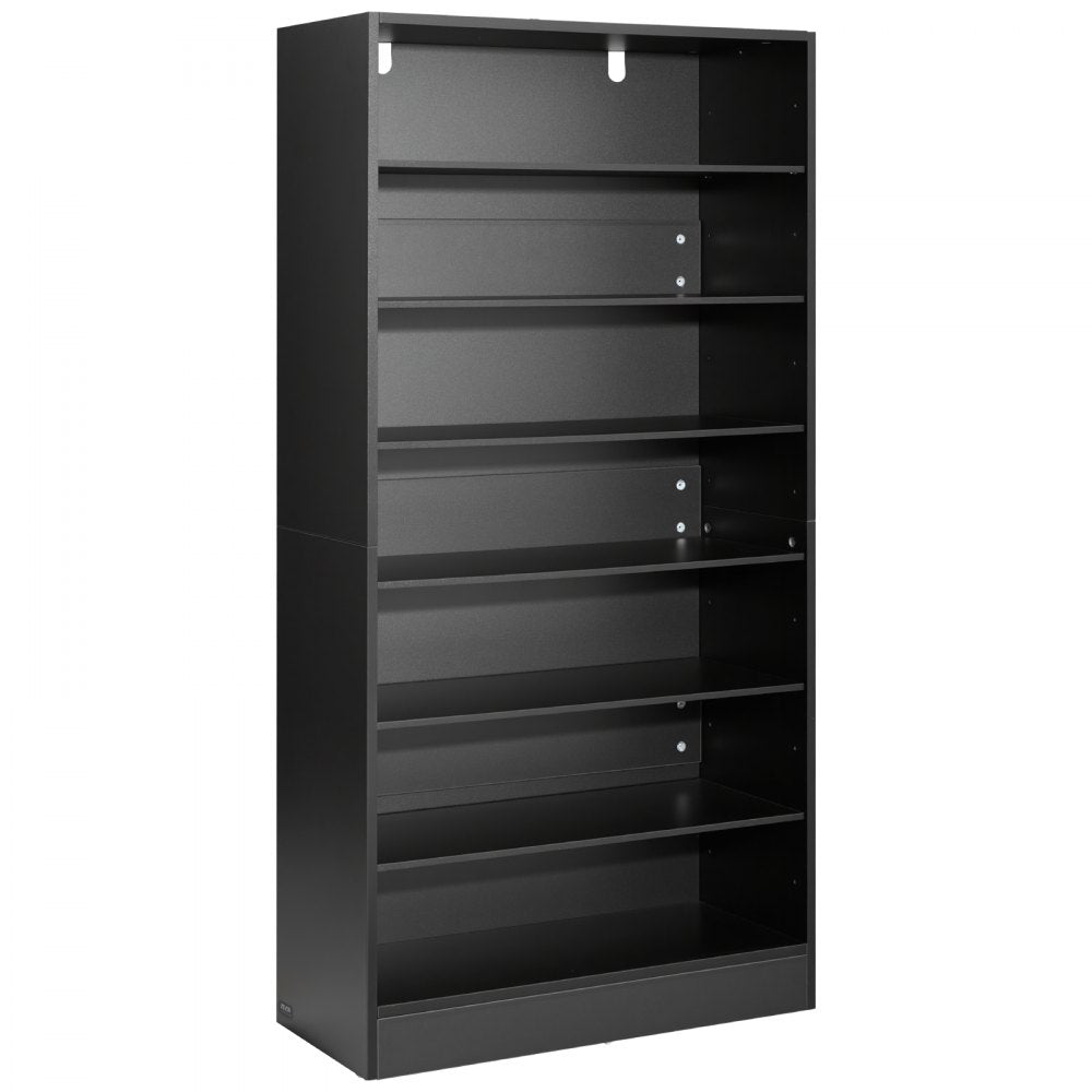 VEVOR Media Storage Cabinet, 7-Tier DVD Shelf Organizer, 27.56 x 11.81 x 55.12 in Multimedia Storage Organizer for CDs, DVDs, Books and Games, CD Shelf for Living Room, Home Office, Recording Room