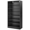 VEVOR Media Storage Cabinet, 7-Tier DVD Shelf Organizer, 27.56 x 11.81 x 55.12 in Multimedia Storage Organizer for CDs, DVDs, Books and Games, CD Shelf for Living Room, Home Office, Recording Room