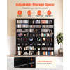 VEVOR Media Storage Cabinet, 8-Tier DVD Shelf Organizer, 55.91 x 8.66 x 51.18 in Multimedia Storage Organizer for CDs, DVDs, Books & Games, CD Shelf for Living Room, Home Office, Recording Room, Black
