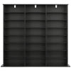 VEVOR Media Storage Cabinet, 8-Tier DVD Shelf Organizer, 55.91 x 8.66 x 51.18 in Multimedia Storage Organizer for CDs, DVDs, Books & Games, CD Shelf for Living Room, Home Office, Recording Room, Black