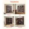 VEVOR Media Storage Cabinet, 8-Tier DVD Shelf Organizer, 55.91 x 8.66 x 51.18 in Multimedia Storage Organizer for CDs, DVDs, Books & Games, CD Shelf for Living Room, Home Office, Recording Room, Brown