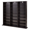 VEVOR Media Storage Cabinet, 8-Tier DVD Shelf Organizer, 55.91 x 8.66 x 51.18 in Multimedia Storage Organizer for CDs, DVDs, Books & Games, CD Shelf for Living Room, Home Office, Recording Room, Brown
