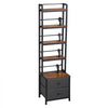 VEVOR Media Storage Cabinet, 4-Shelf DVD Shelf Organizer with Drawers, 15.75 x 11.81 x 56.50 in Multimedia Storage Organizer for CDs, DVDs, Books and Games, CD Cabinet for Living Room, Home Office
