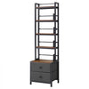 VEVOR Media Storage Cabinet, 4-Shelf DVD Shelf Organizer with Drawers, 15.75 x 11.81 x 56.50 in Multimedia Storage Organizer for CDs, DVDs, Books and Games, CD Cabinet for Living Room, Home Office