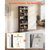 VEVOR Media Storage Cabinet, 8-Tier DVD Shelf Organizer, 22.01 x 8.74 x 50.98 in Multimedia Storage Organizer for CDs, DVDs, Books and Games, CD Shelf for Living Room, Home Office, Recording Room