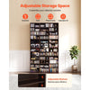 VEVOR Media Storage Cabinet, 12-Tier DVD Shelf Organizer, 40.08 x 9.09 x 71.26 in Multimedia Storage Organizer for CDs, DVDs, Books and Games, CD Shelf for Living Room, Home Office, Recording Room