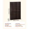 VEVOR Media Storage Cabinet, 12-Tier DVD Shelf Organizer, 40.08 x 9.09 x 71.26 in Multimedia Storage Organizer for CDs, DVDs, Books and Games, CD Shelf for Living Room, Home Office, Recording Room