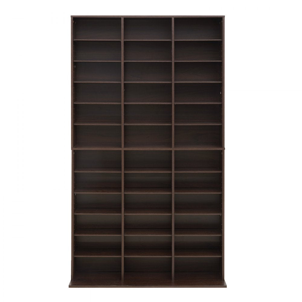 VEVOR Media Storage Cabinet, 12-Tier DVD Shelf Organizer, 40.08 x 9.09 x 71.26 in Multimedia Storage Organizer for CDs, DVDs, Books and Games, CD Shelf for Living Room, Home Office, Recording Room