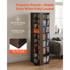 VEVOR Media Storage Cabinet, CD Rack Tower, 34 Compartments Rotating Media Tower Rack for CDs, DVDs, Books and Game Discs, DVD Stand for Living Room, Home Office and Recording Room, Brown
