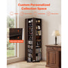 VEVOR Media Storage Cabinet, CD Rack Tower, 34 Compartments Rotating Media Tower Rack for CDs, DVDs, Books and Game Discs, DVD Stand for Living Room, Home Office and Recording Room, Brown