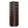 VEVOR Media Storage Cabinet, CD Rack Tower, 34 Compartments Rotating Media Tower Rack for CDs, DVDs, Books and Game Discs, DVD Stand for Living Room, Home Office and Recording Room, Brown