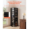 VEVOR Media Storage Cabinet, CD Rack Tower, 34 Compartments Rotating Media Tower Rack for CDs, DVDs, Books and Game Discs, DVD Stand for Living Room, Home Office and Recording Room, Black