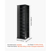 VEVOR Media Storage Cabinet, CD Rack Tower, 34 Compartments Rotating Media Tower Rack for CDs, DVDs, Books and Game Discs, DVD Stand for Living Room, Home Office and Recording Room, Black