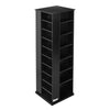 VEVOR Media Storage Cabinet, CD Rack Tower, 34 Compartments Rotating Media Tower Rack for CDs, DVDs, Books and Game Discs, DVD Stand for Living Room, Home Office and Recording Room, Black
