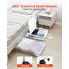 VEVOR Under Bed Storage with Wheels, 31.7 x 15.6 x 6.9 inch Underbed Containers, Underbed Shoes Organizer with Lid & Gray Latch, Rolling Under the Bed Storage Bins for Clothes Shoes Blankets, 4 Pack