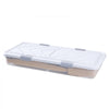 VEVOR Under Bed Storage with Wheels, 31.7 x 15.6 x 6.9 inch Underbed Containers, Underbed Shoes Organizer with Lid & Gray Latch, Rolling Under the Bed Storage Bins for Clothes Shoes Blankets, 4 Pack
