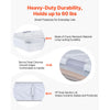 VEVOR Under Bed Storage with Wheels, 39.8 x 20.1 x 5.9 inch Underbed Containers, Underbed Shoes Organizer with Lid & Gray Latch, Rolling Under the Bed Storage Bins for Clothes Shoes Blankets, 2 Pack