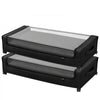 VEVOR Under Bed Storage with Wheels, 30.3 x 18.5 x 6.8 inch, Underbed Containers with Clear Lid, Underbed Shoe Organizer, Rolling Under the Bed Storage Bins for Clothes Shoes Blankets Bedroom, 2 Pack