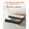 VEVOR Under Bed Storage with Wheels, 36.0 x 18.1 x 7.3 inch, Underbed Containers with Clear Lid, Underbed Shoe Organizer, Rolling Under the Bed Storage Bins for Clothes Shoes Blankets Bedroom, 2 Pack