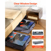 VEVOR Under Bed Storage with Clear Lids, 39.2 x 19.7 x 7.1 Inch, 90L Large Underbed Clothes Storage Containers, Low Profile Under Bed Drawer Shoe Organizer Bins Box for Blanket Shoe Bedroom, 4 Pack