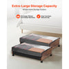 VEVOR Under Bed Storage with Wheels, 25.6 x 18.1 x 7.1 inch Underbed Containers, Underbed Shoes Organizer with Lockable Wheels, Rolling Under the Bed Storage Bins for Clothes, Shoes, Blankets, 2 Pack