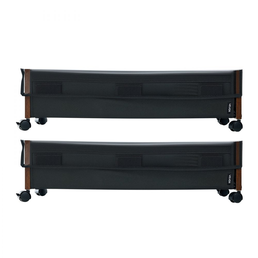 VEVOR Under Bed Storage with Wheels, 25.6 x 18.1 x 7.1 inch Underbed Containers, Underbed Shoes Organizer with Lockable Wheels, Rolling Under the Bed Storage Bins for Clothes, Shoes, Blankets, 2 Pack