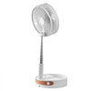 VEVOR 8 Inch Foldable Oscillating Standing Fan with Remote Control, 4 Speed Adjustable Portable Desk Quiet Fan, 7200mah Rechargeable USB Small Fan, Folded Rotating Floor Fan for Bedroom Office Travel