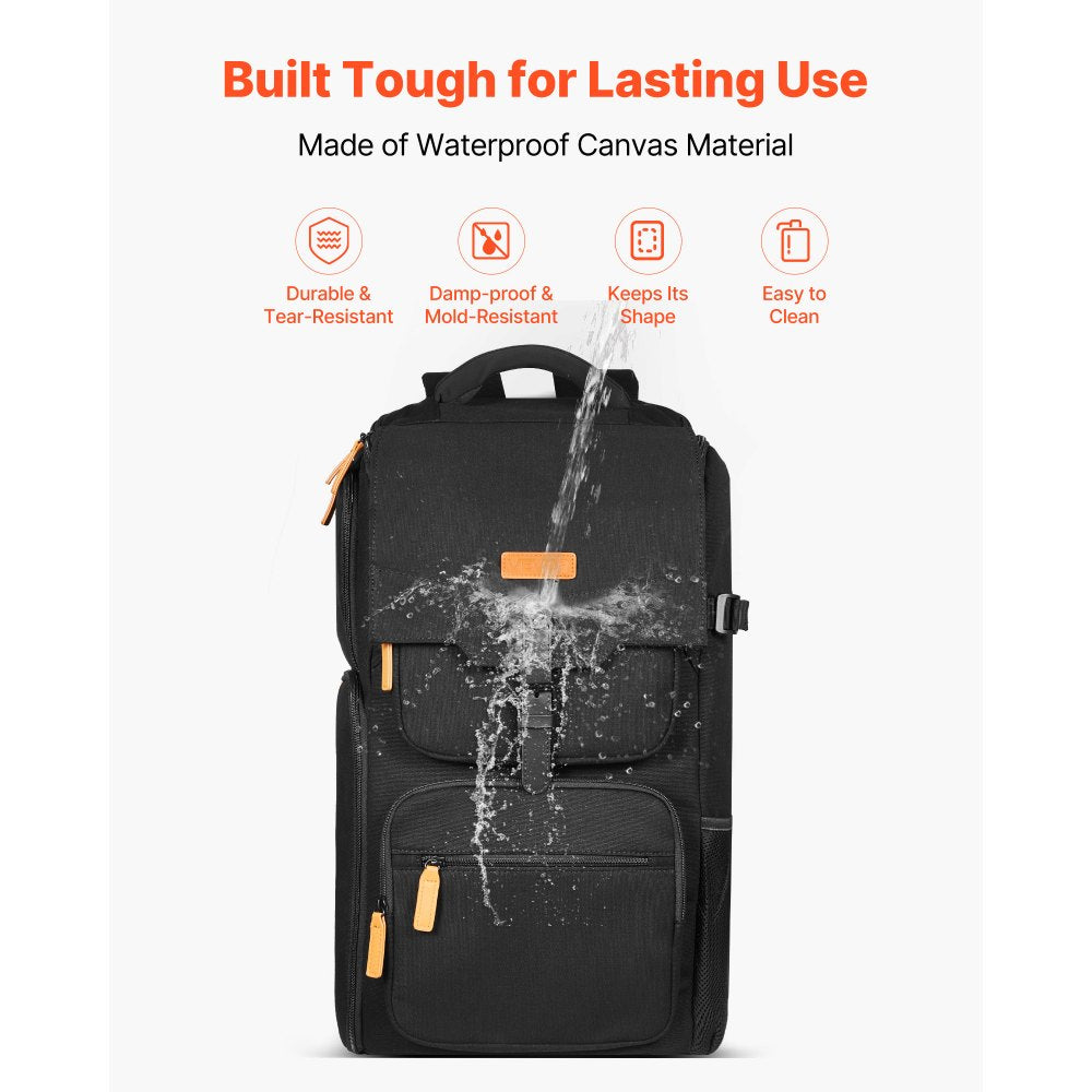 VEVOR Miniature Storage Carrying Figure Bag, Fits 58 Infantry Minis, Miniature Transport Bag with Handle & Adjustable Shoulder Strap, 3 Foam Layers for Large Storage Capacity (Minis Not Included)