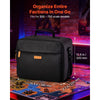 VEVOR Miniature Storage Carrying Figure Bag, Fits for 1:500-1:750 Scale Models, Miniature Transport Bag with Adjustable Shoulder Strap, 3 Foam Layers for Large Storage Capacity (Minis Not Included)