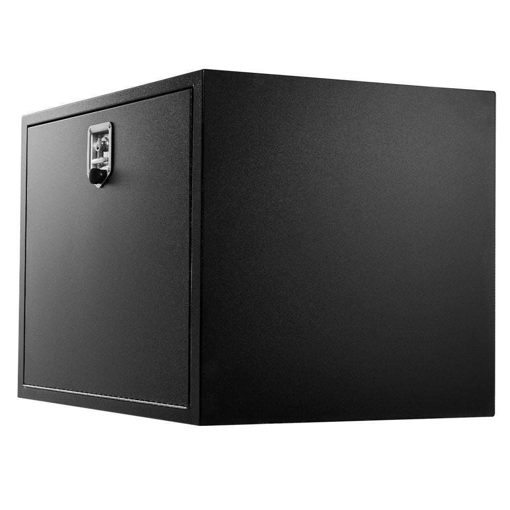 VEVOR Underbody Truck Tool Box, 36 x 24 x 24 Inch Heavy Duty Steel Trailer Storage Box with Lock & Keys, Waterproof Trailer Storage Organizer Under Body Chest with T-Handle for Truck, Van, SUV, Black