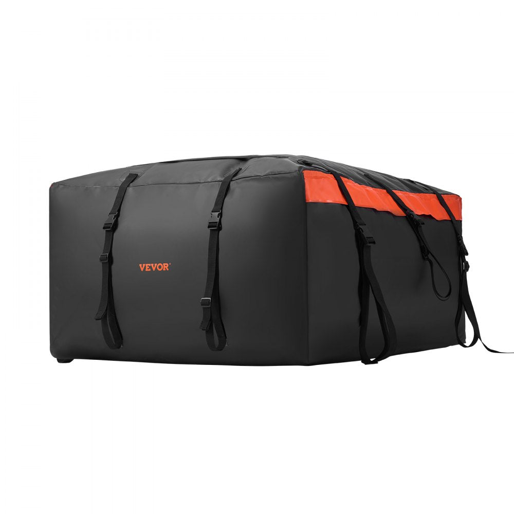 VEVOR Car Rooftop Cargo Carrier Bag, 20 Cubic Feet Roof Cargo Carrier, Heavy Duty 840D PVC 100% Waterproof Car Roof Luggage Bag for All Vehicle with/without Rack- with Lock, Anti-Slip Mat, 6 Door Hook