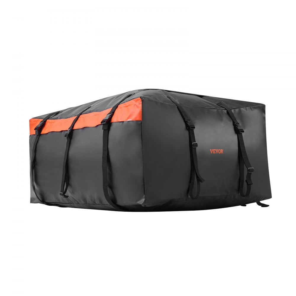 VEVOR Car Rooftop Cargo Carrier Bag, 20 Cubic Feet Roof Cargo Carrier, Heavy Duty 840D PVC 100% Waterproof Car Roof Luggage Bag for All Vehicle with/without Rack- with Lock, Anti-Slip Mat, 6 Door Hook