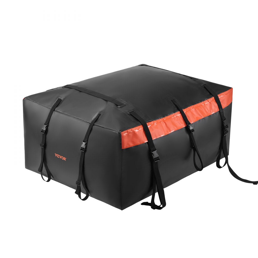 VEVOR Car Rooftop Cargo Carrier Bag, 23 Cubic Feet Roof Cargo Carrier, Heavy Duty 840D PVC 100% Waterproof Car Roof Luggage Bag for All Vehicle with/without Rack- with Lock, Anti-Slip Mat, 6 Door Hook