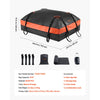 VEVOR Car Rooftop Cargo Carrier Bag, 15 Cubic Feet Car Roof Cargo Carrier, 100% Waterproof Heavy Duty 840D PVC Roof Luggage Bag for All Vehicle with/without Rack- with Lock, Non-Slip Mat, 4 Door Hooks